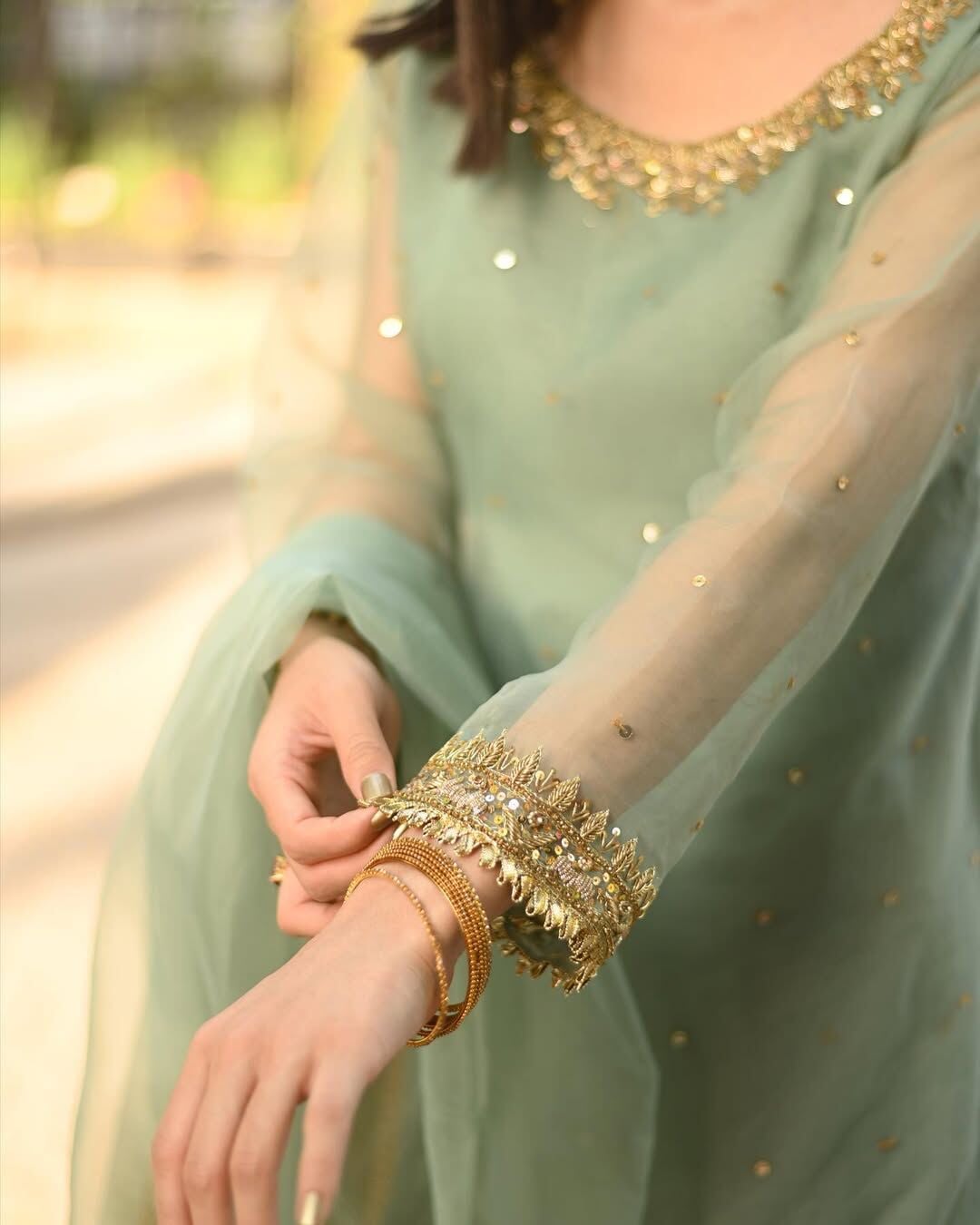 Fasan E Ishq(Pastel green) Taanka 